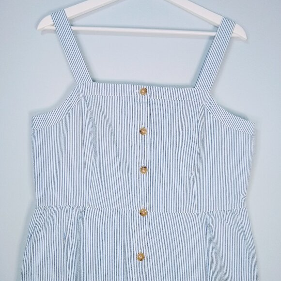 Button-front dress in seersucker Size 12 - Picture 4 of 11